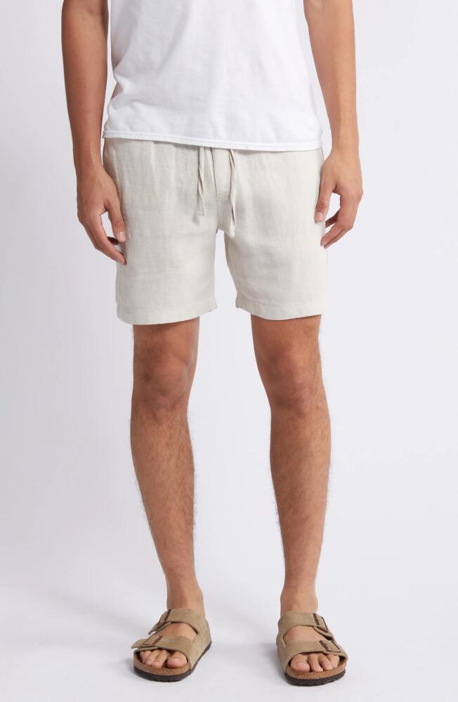 Faherty Essential Linen Shorts in Weathered Sand Cover