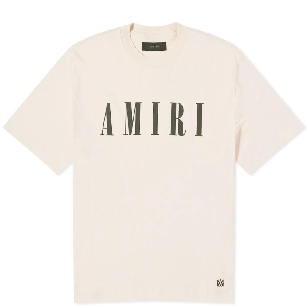 AMIRI Men's Core Logo T-Shirt in Cream Tan Cover