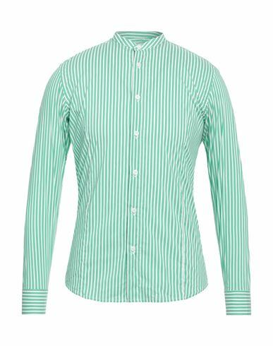 Daniele Alessandrini Homme Man Shirt Green Size 15 ¾ Cotton, Polyamide, Elastane Cover