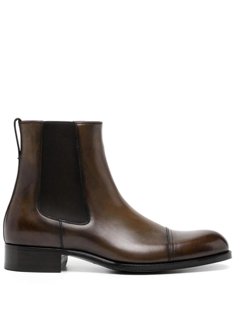 TOM FORD leather Chelsea boots - Brown Cover