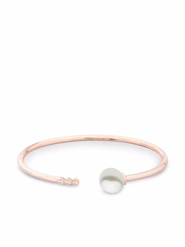 AUTORE MODA AM pearl and diamond bangle - Pink Cover