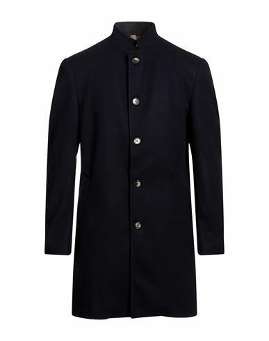 Why Not Brand Man Coat Midnight blue Polyester, Wool Cover