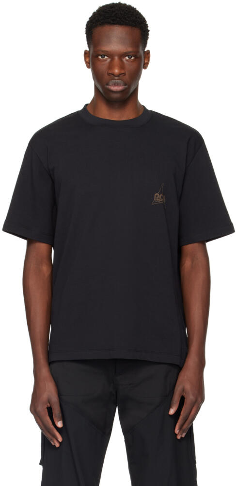 ROA Black Printed T-Shirt Cover