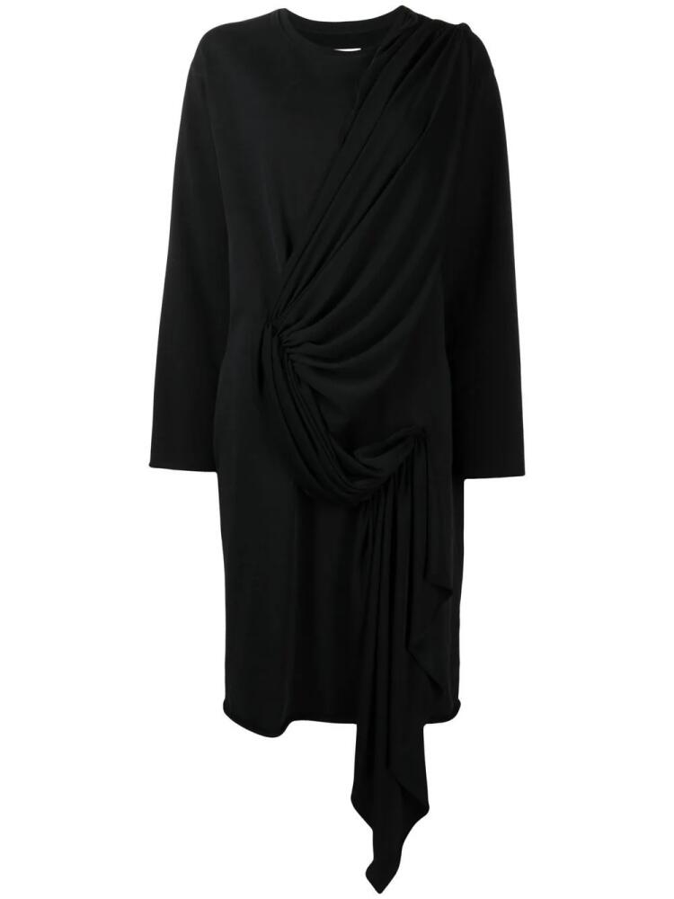 MM6 Maison Margiela draped-detail sweater dress - Black Cover