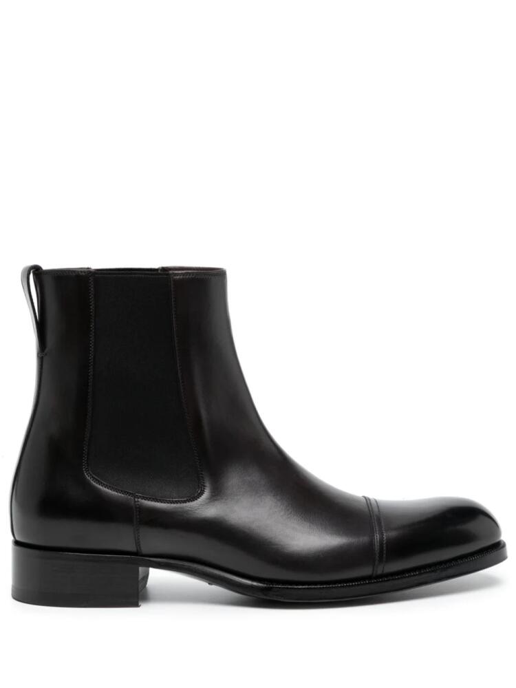 TOM FORD Edgar leather Chelsea boots - Brown Cover