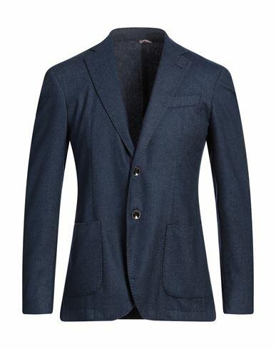 Santaniello Man Blazer Blue Wool, Polyester Cover