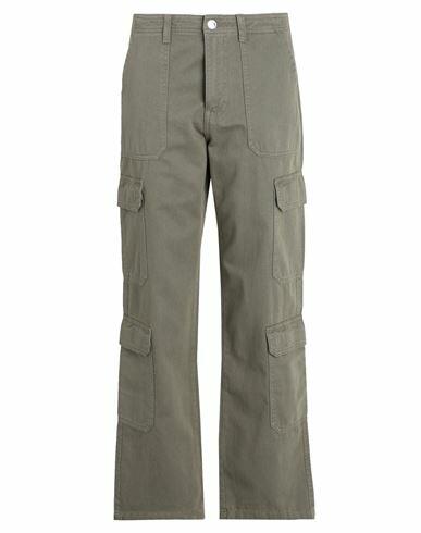 Only Woman Pants Military green Cotton, Organic cotton Cover