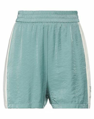 Pinko Woman Shorts & Bermuda Shorts Light green Viscose, Polyester, Cotton Cover