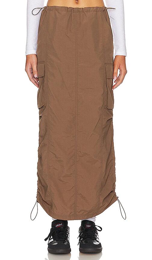 superdown Ezra Maxi Cargo Skirt in Brown Cover