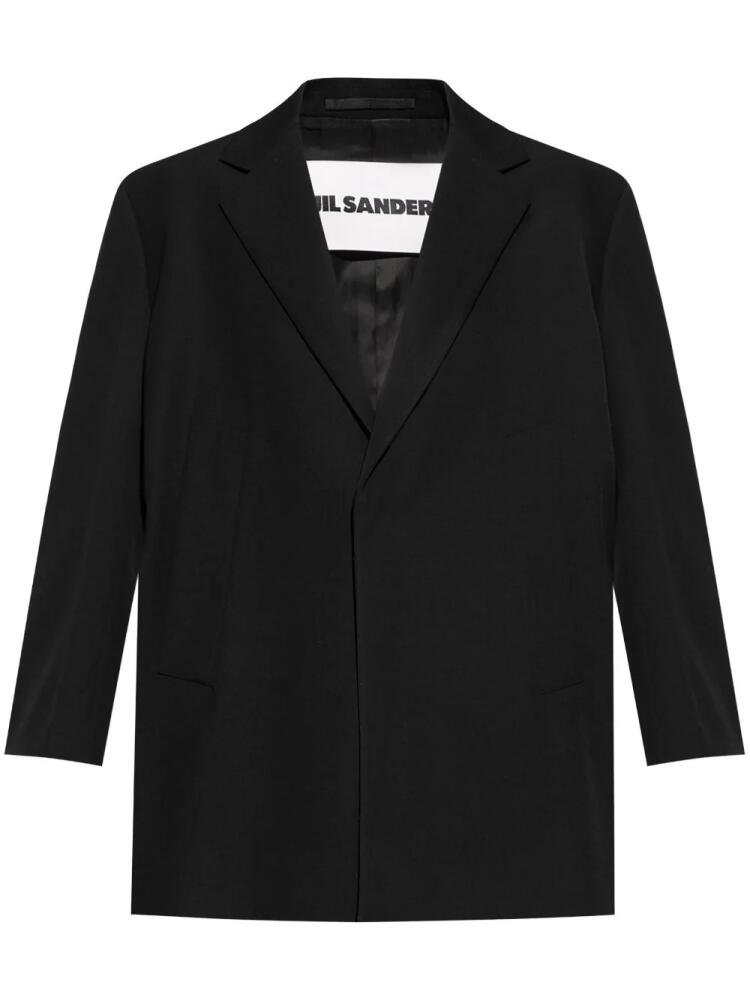 Jil Sander single-breasted wool blazer - Black Cover