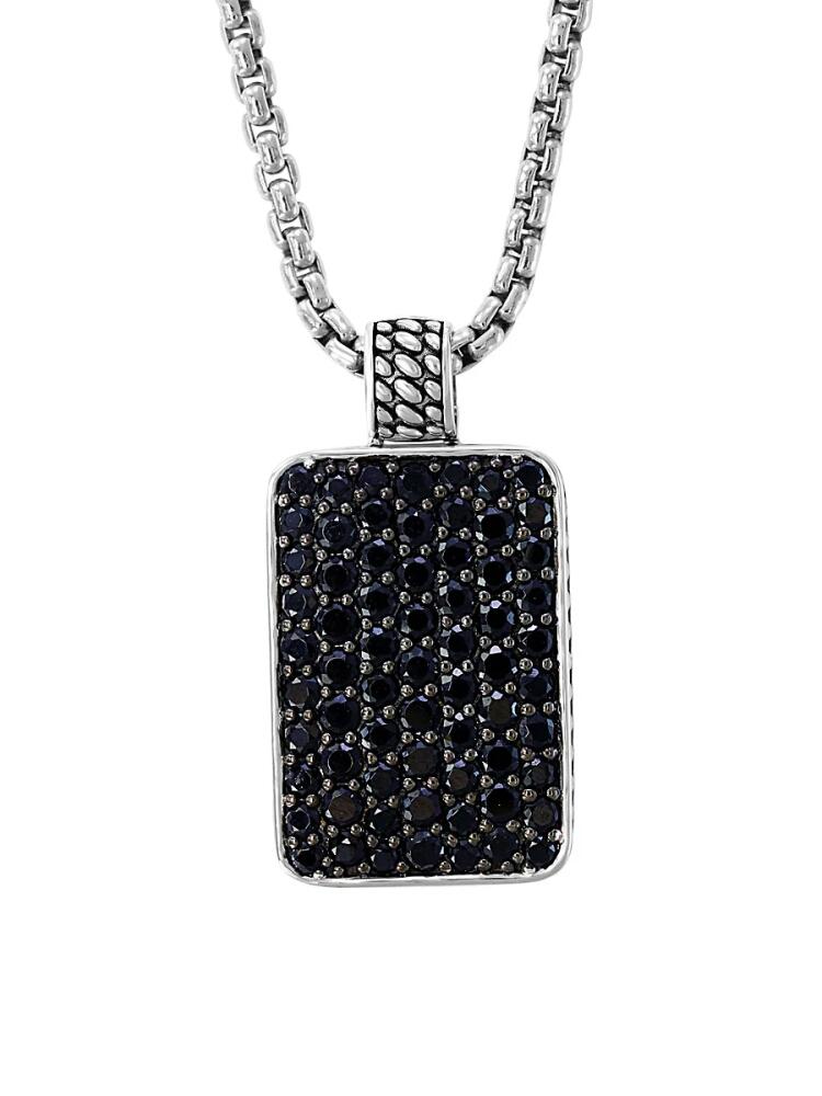 Effy Men's Sterling Silver & Black Spinel Pendant Necklace Cover