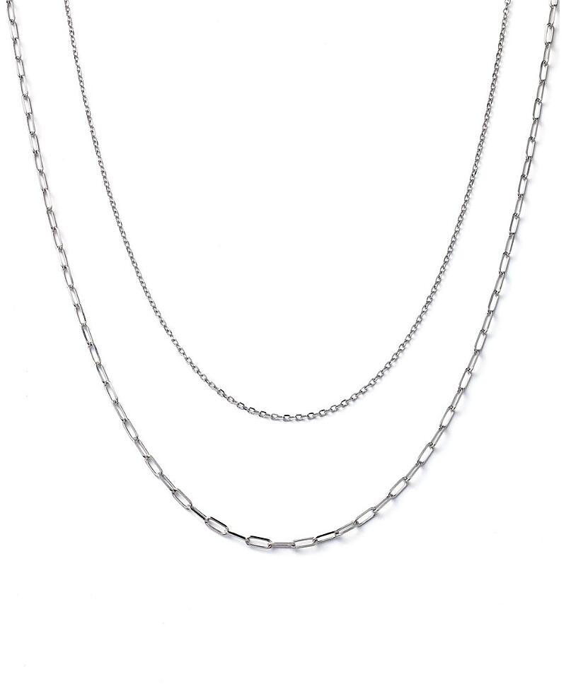 Ana Luisa 10K White Gold Layered Necklace Cover