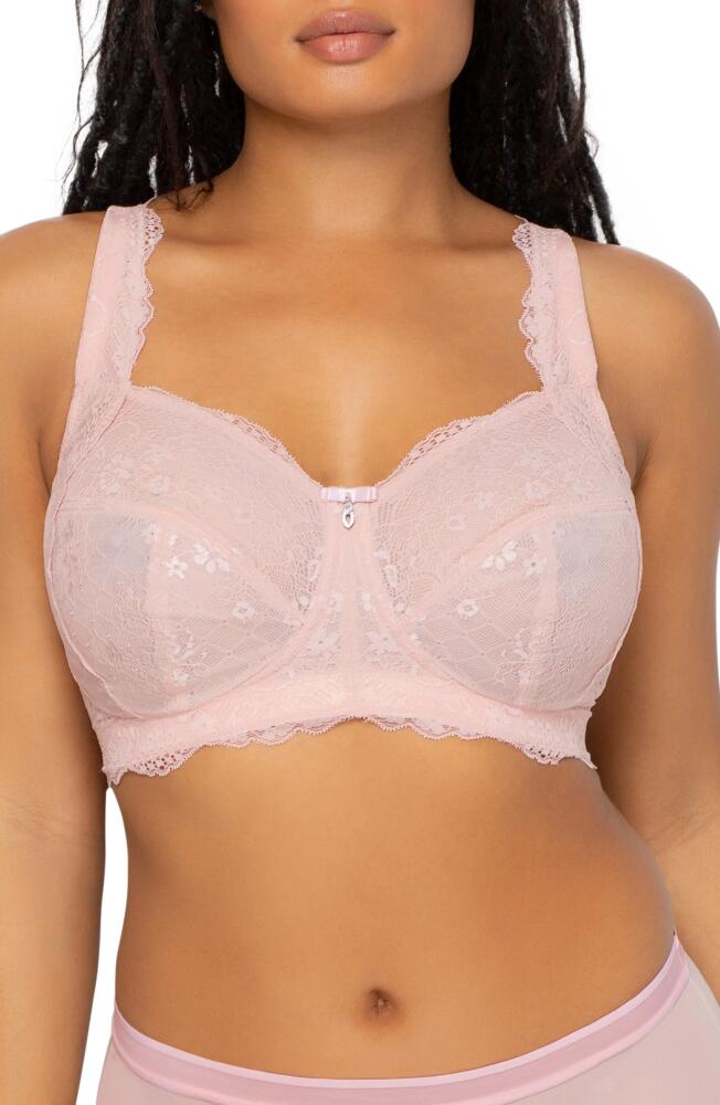 Curvy Couture Luxe Lace Wireless Bralette in Blushing Rose Cover