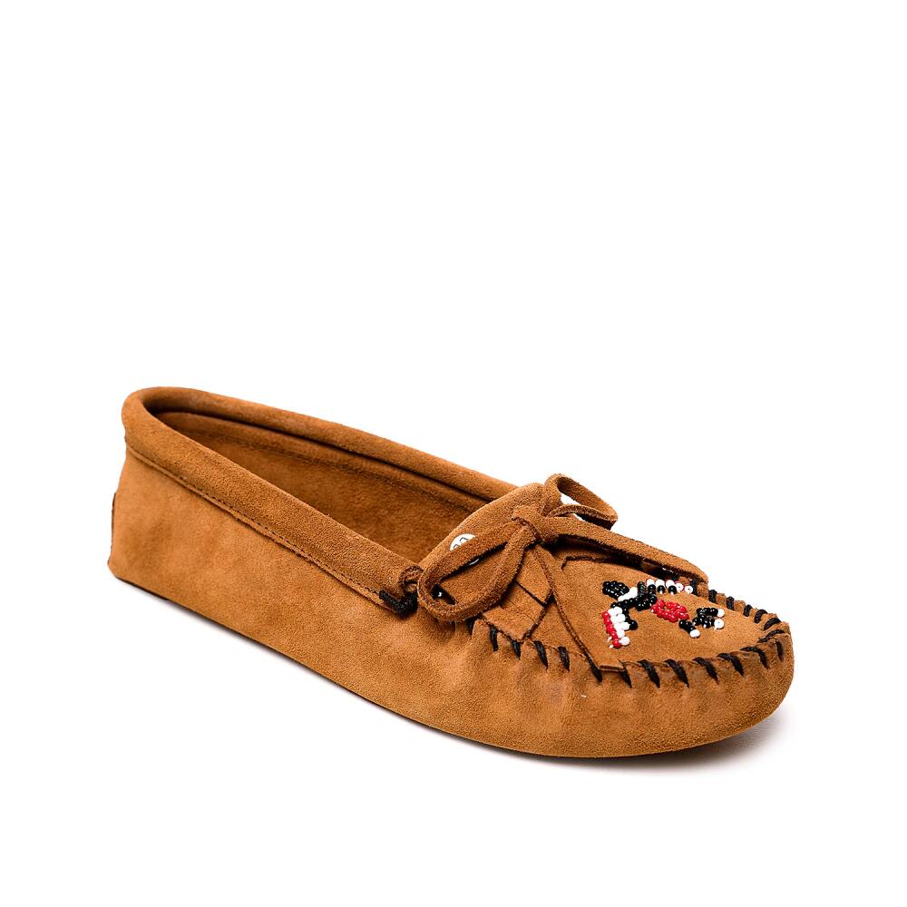 Minnetonka Thunderbird Animikii Moccasin Flat | Women's | Brown Cover