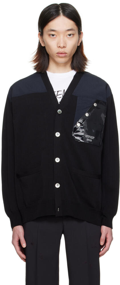 UNDERCOVER Black Paneled Cardigan Cover