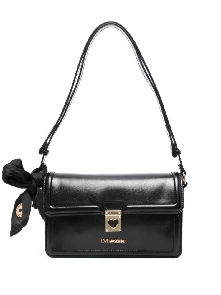 Love Moschino logo-plaque crossbody bag - Black Cover