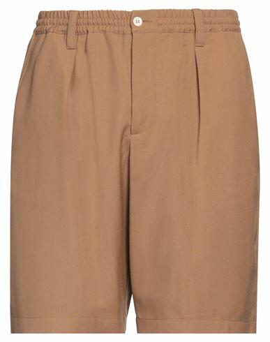 Marni Man Shorts & Bermuda Shorts Camel Virgin Wool Cover