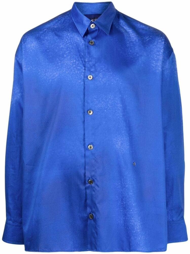 Etudes spray-effect satin shirt - Blue Cover