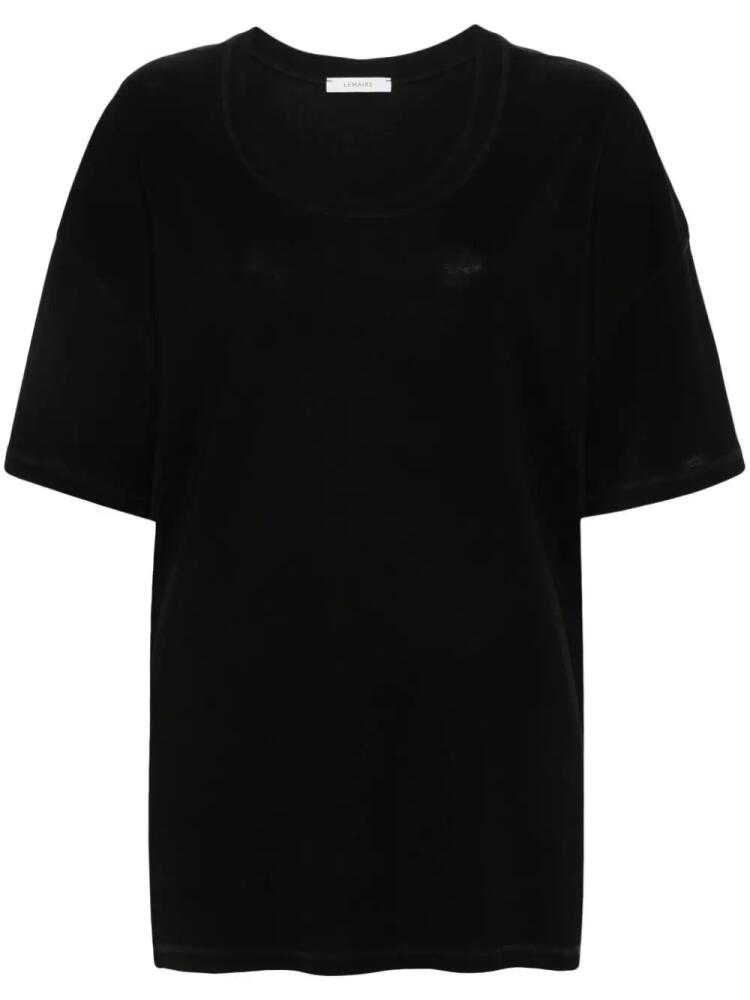 LEMAIRE drop-shoulder cotton T-shirt - Black Cover