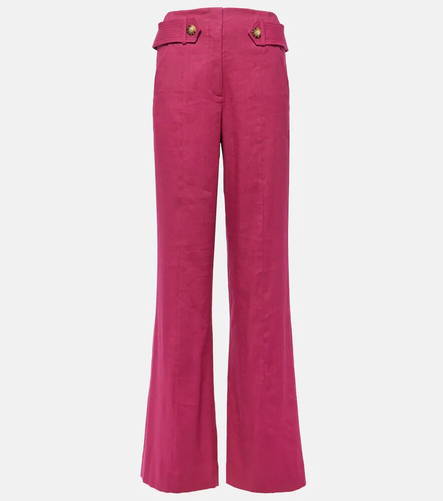 Veronica Beard Sunny linen-blend twill flared pants Cover