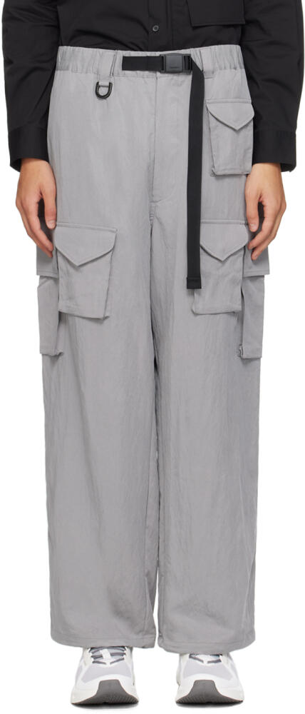 Y-3 Gray Belted Cargo Pants Cover