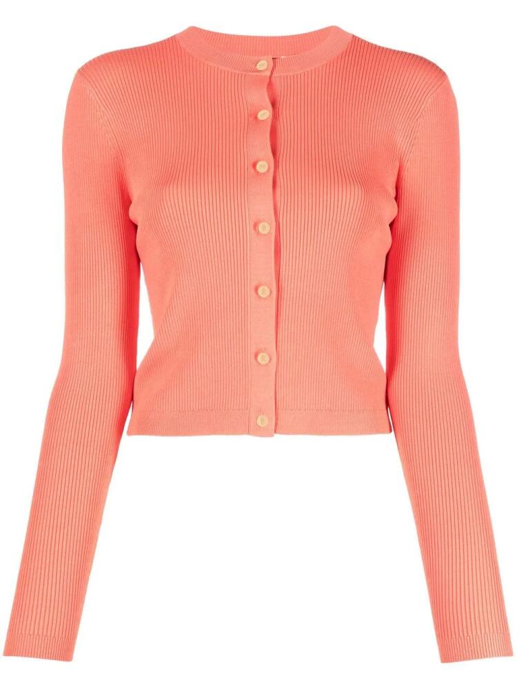 Lauren Ralph Lauren button-up rib-knit cardigan - Orange Cover