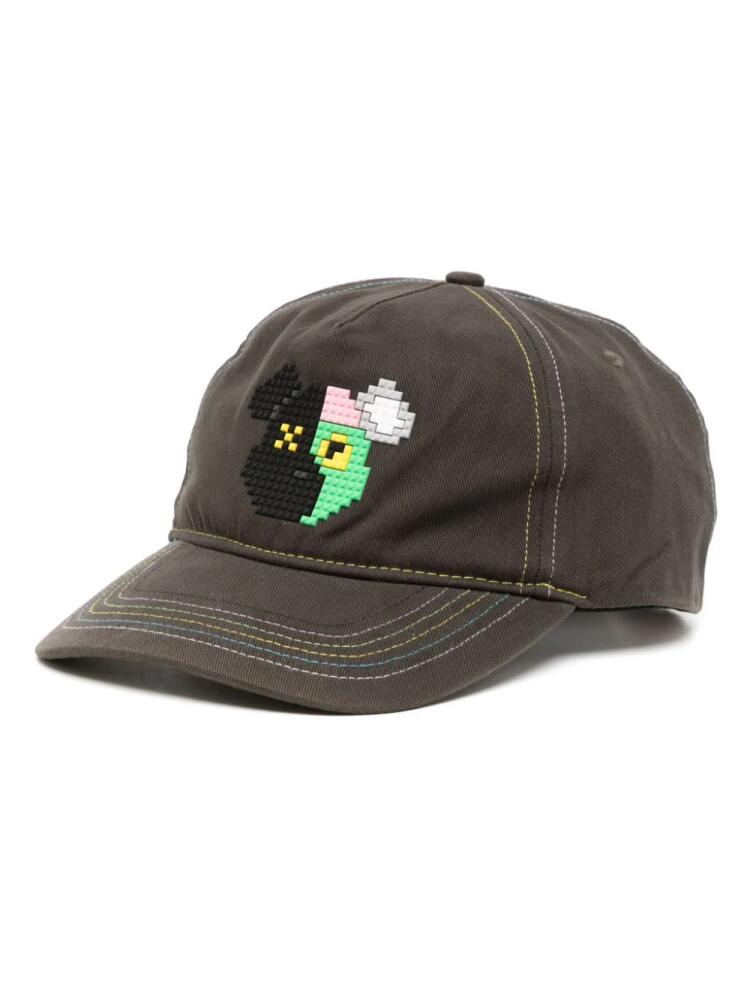 Mostly Heard Rarely Seen 8-Bit 2 Face Bear cotton baseball cap - Green Cover