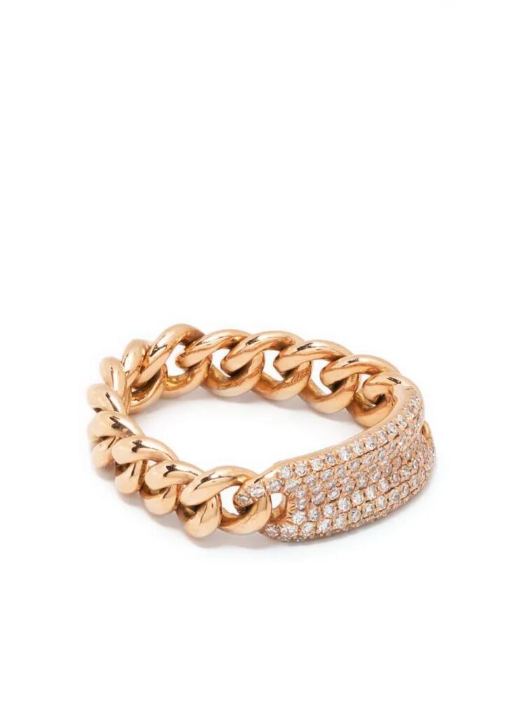 SHAY 18kt yellow gold ID Mini Link diamond ring Cover