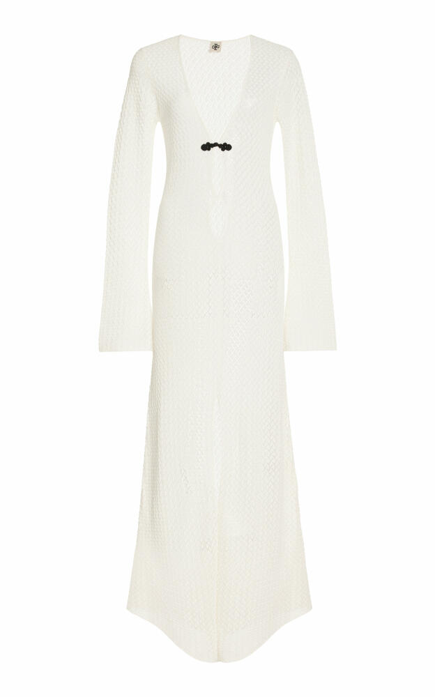 THE GARMENT - Tanzania Pointelle-Knit Organic Cotton Maxi Dress - White Cover