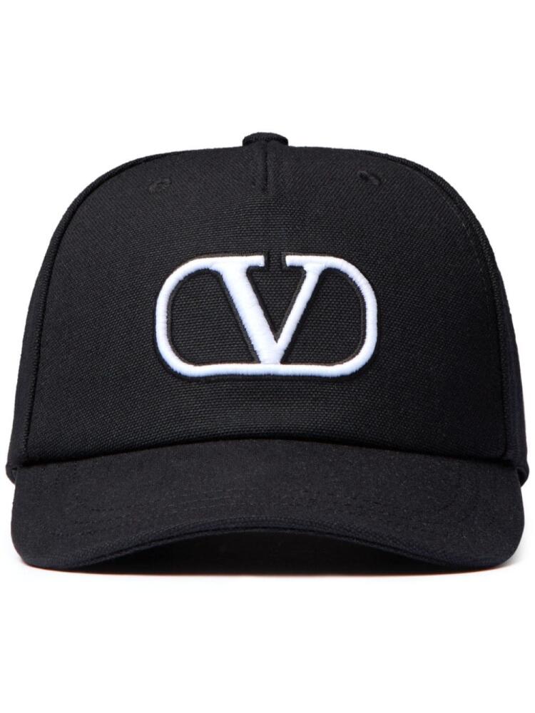 Valentino Garavani embroidered logo cap - Black Cover