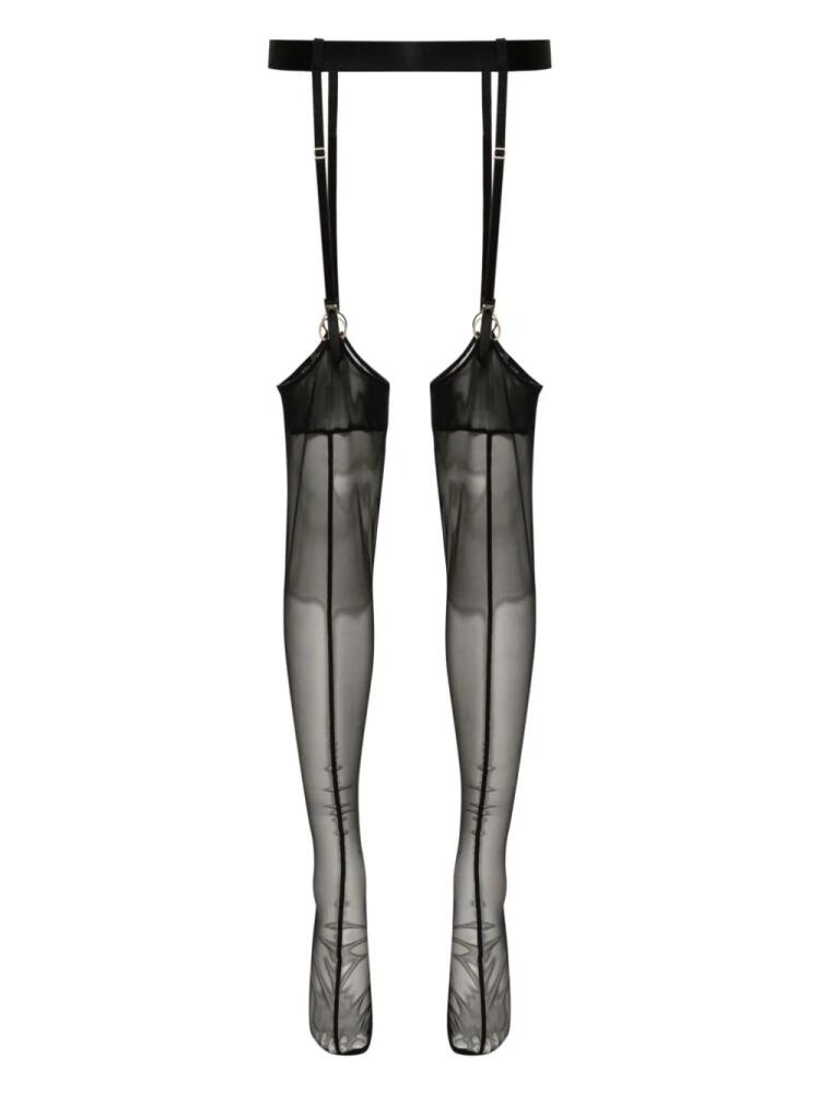 Murmur Hold-Up mesh stockings - Black Cover