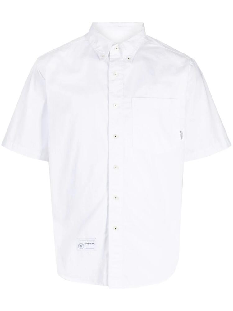 CHOCOOLATE short-sleeve cotton shirt - White Cover