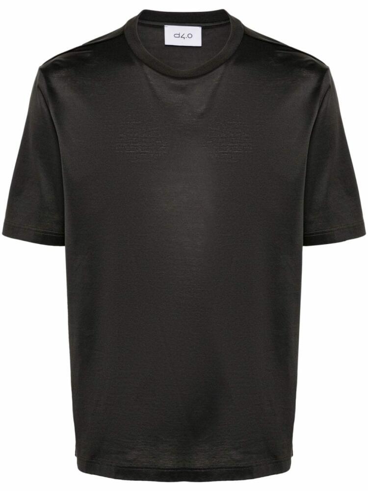 D4.0 crew-neck cotton T-shirt - Black Cover