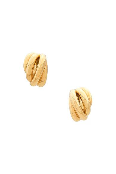 Balenciaga Saturne Earrings in Metallic Gold Cover