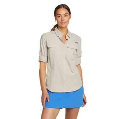 Eddie Bauer Women's Guide UPF Long-Sleeve Shirt Cover