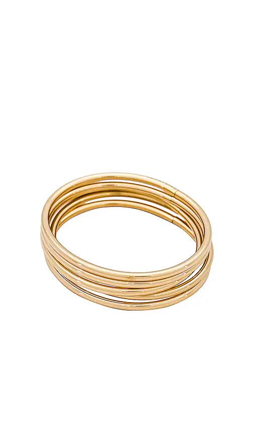 Jenny Bird Dane Bangle Set in Metallic Gold Cover