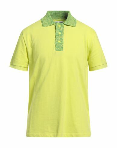 Bottega Veneta Man Polo shirt Acid green Cotton Cover