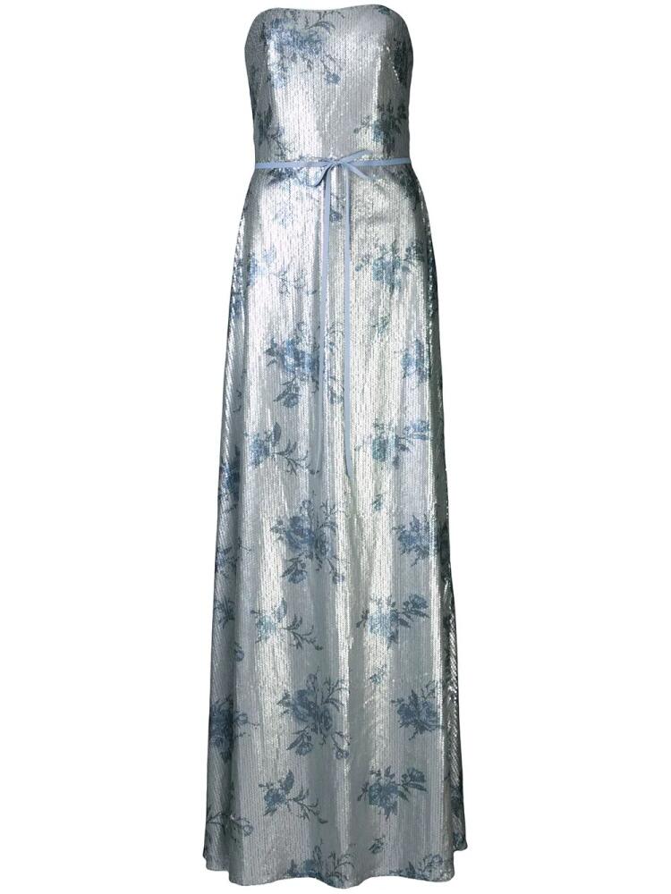 Marchesa Notte Bridesmaids sequin embellished bridesmaid gown - Blue Cover