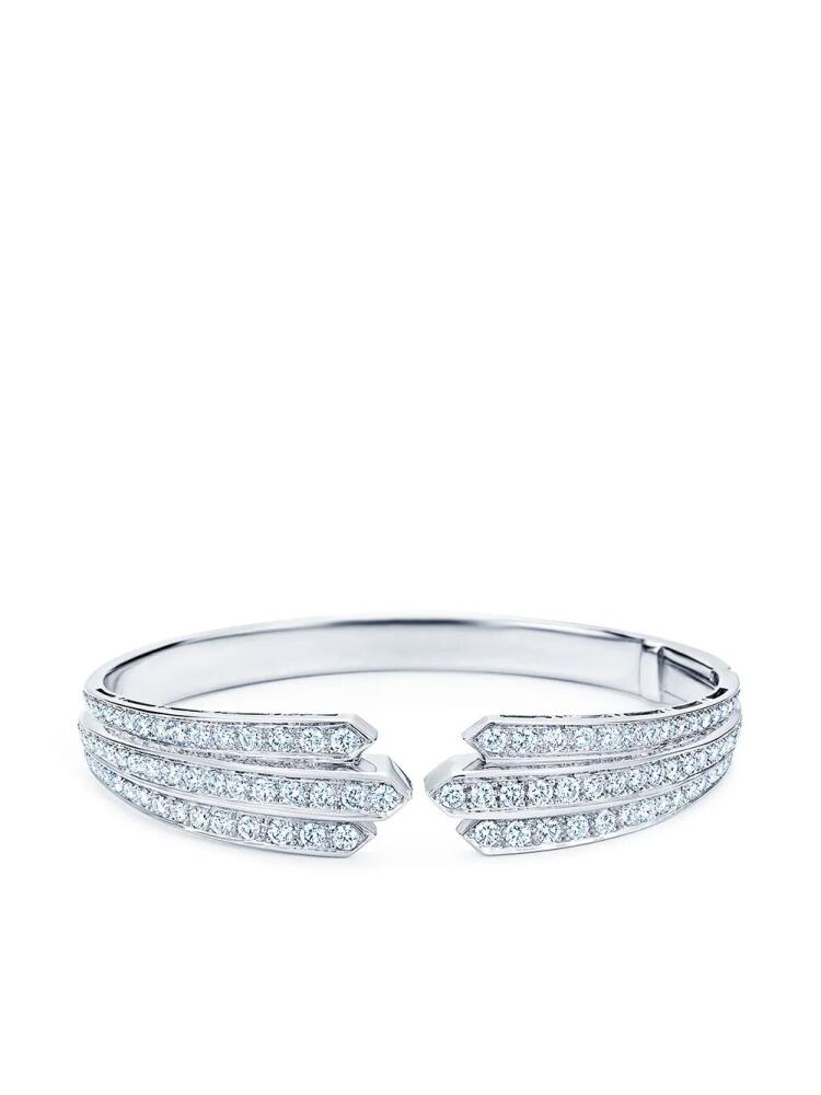 KWIAT 18kt white gold diamond Cascade open bangle - Silver Cover