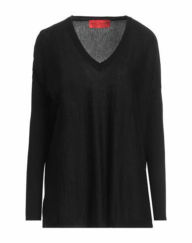 Wild Cashmere Woman Sweater Black Silk, Cashmere Cover