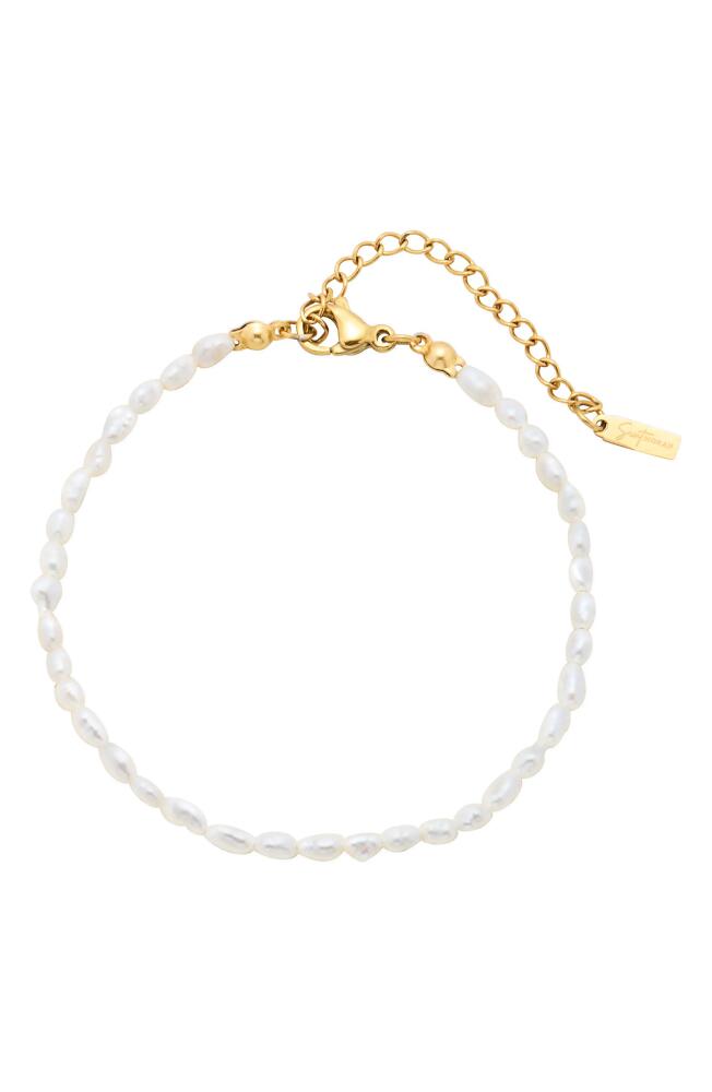 st. Moran Michel Freshwater Pearl Bracelet in White Cover