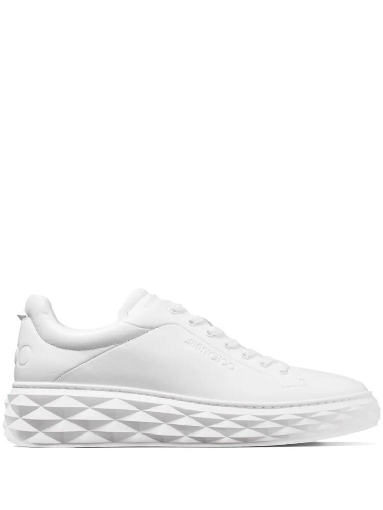 Jimmy Choo Diamond Maxi leather sneakers - White Cover