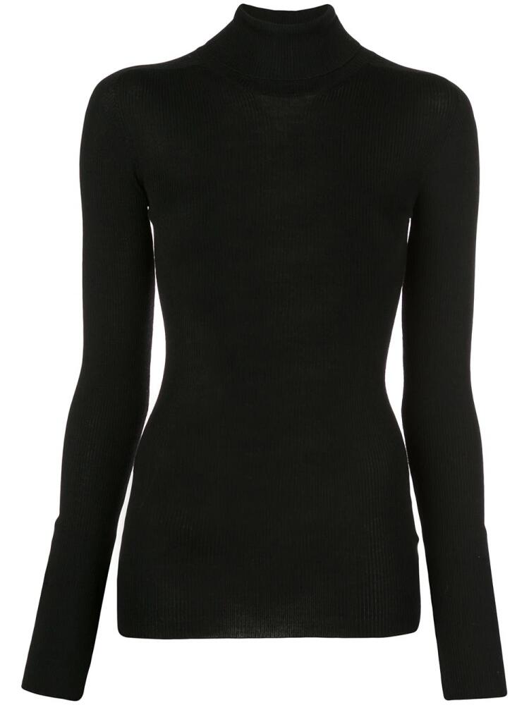 WARDROBE.NYC x The Woolmark Company Release 05 roll-neck ribbed jumper - Black Cover