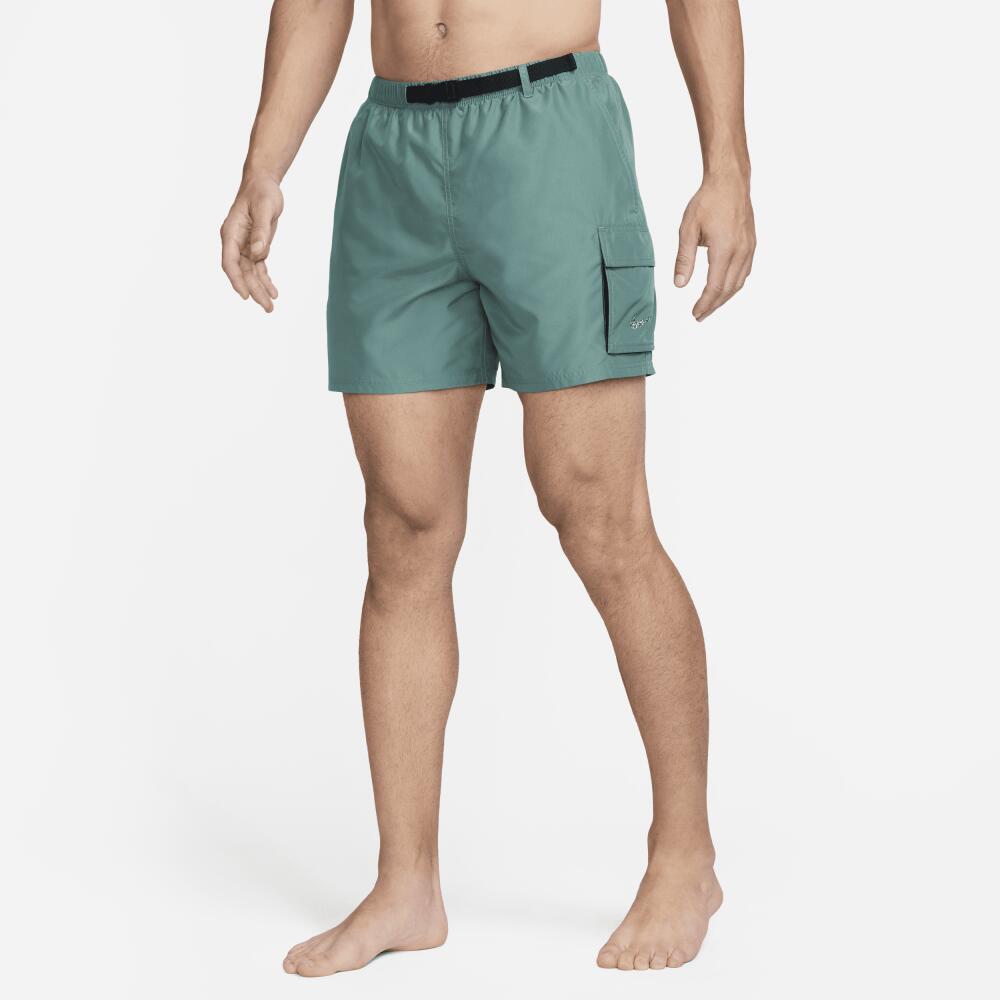 Nike Men's Swim Voyage 5" Volley Shorts in Green Cover