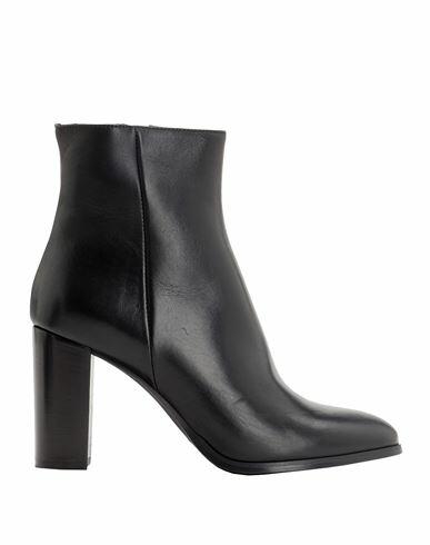 Leonardo Principi Leather Heeled Ankle Boots Woman Ankle boots Black Calfskin Cover