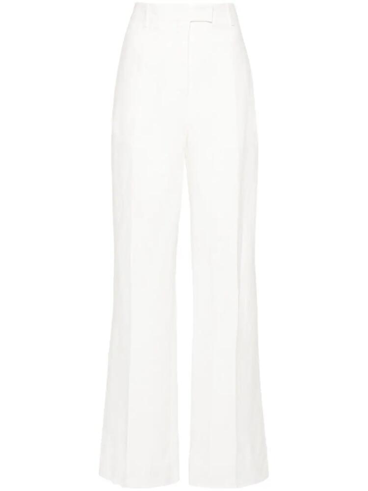 Ferragamo chambray straight trousers - White Cover