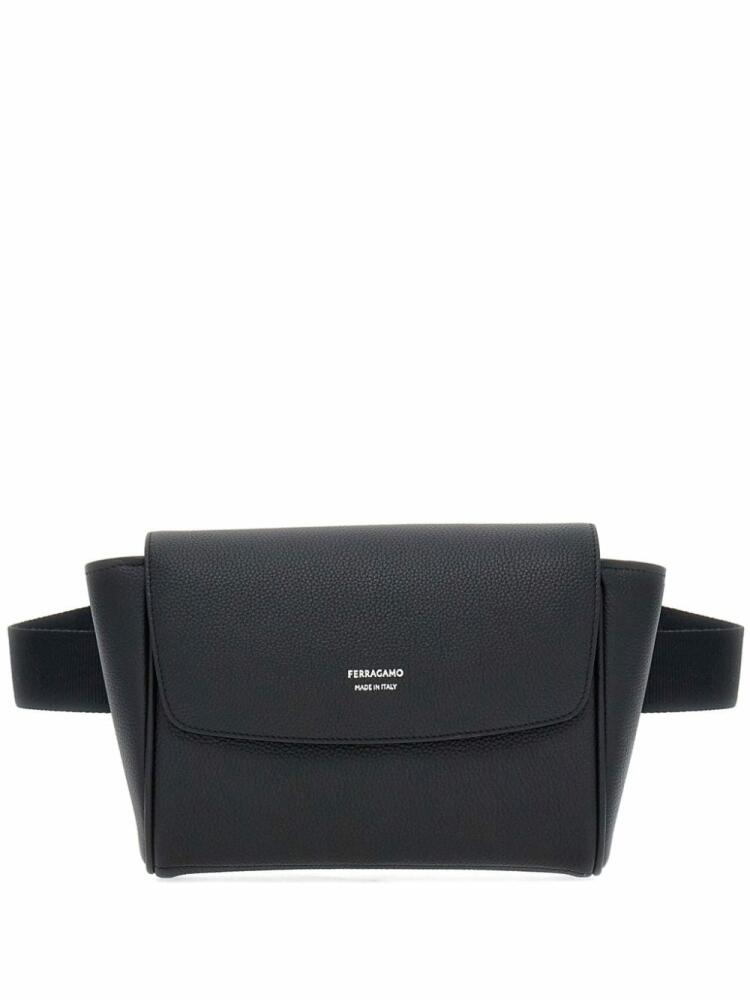 Ferragamo logo-print leather belt bag - Black Cover