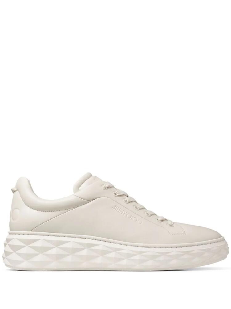 Jimmy Choo Diamond Maxi leather sneakers - Neutrals Cover