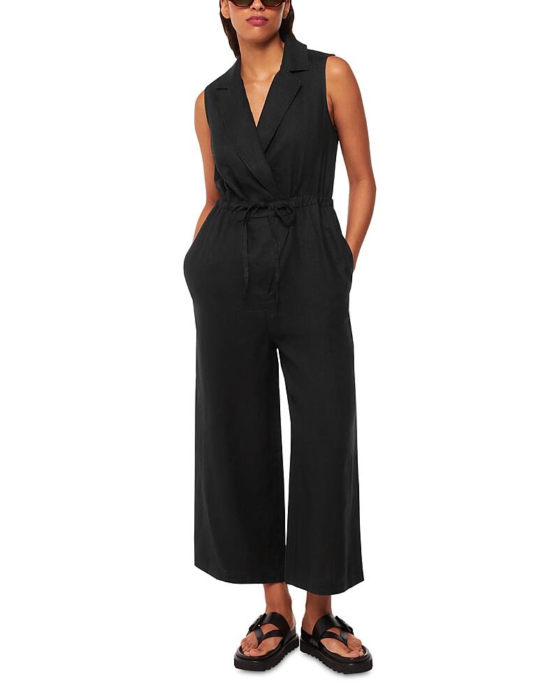 Whistles Bella Linen Wrap Jumpsuit Cover