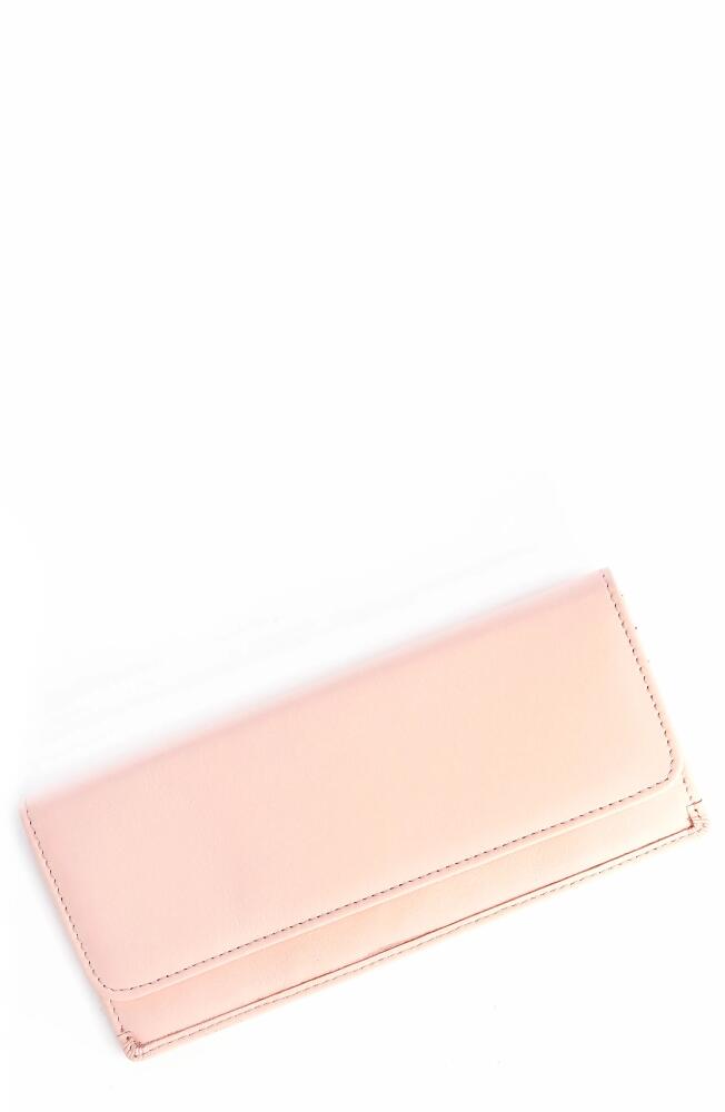 ROYCE New York RFID Blocking Leather Clutch Wallet in Light Pink Cover